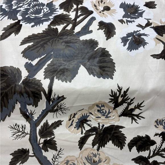 6.375 Yards Schumacher Pyne Hollyhock in Charcoal - Picture 2 of 7